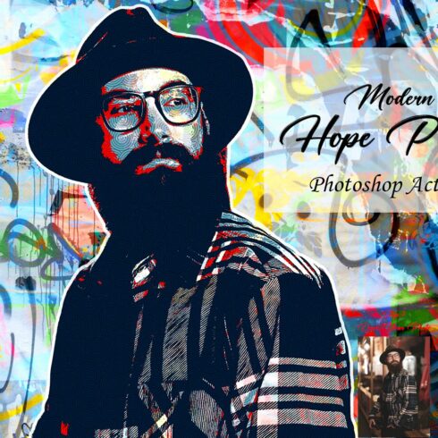 Modern Hope Poster Photoshop Actioncover image.