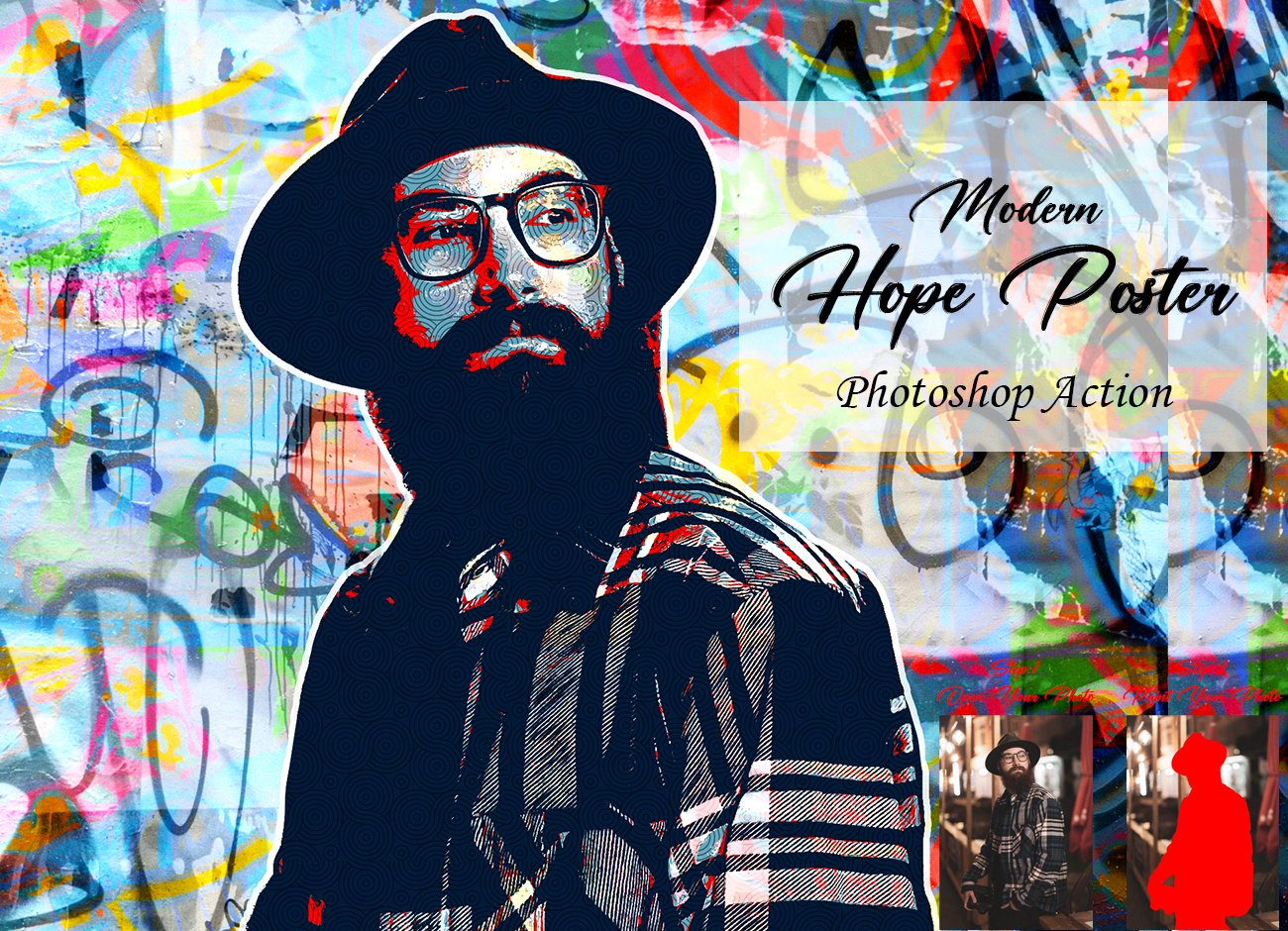 Modern Hope Poster Photoshop Actioncover image.