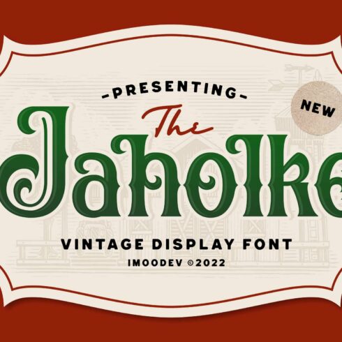 Jaholke - Vintage Typography Design cover image.