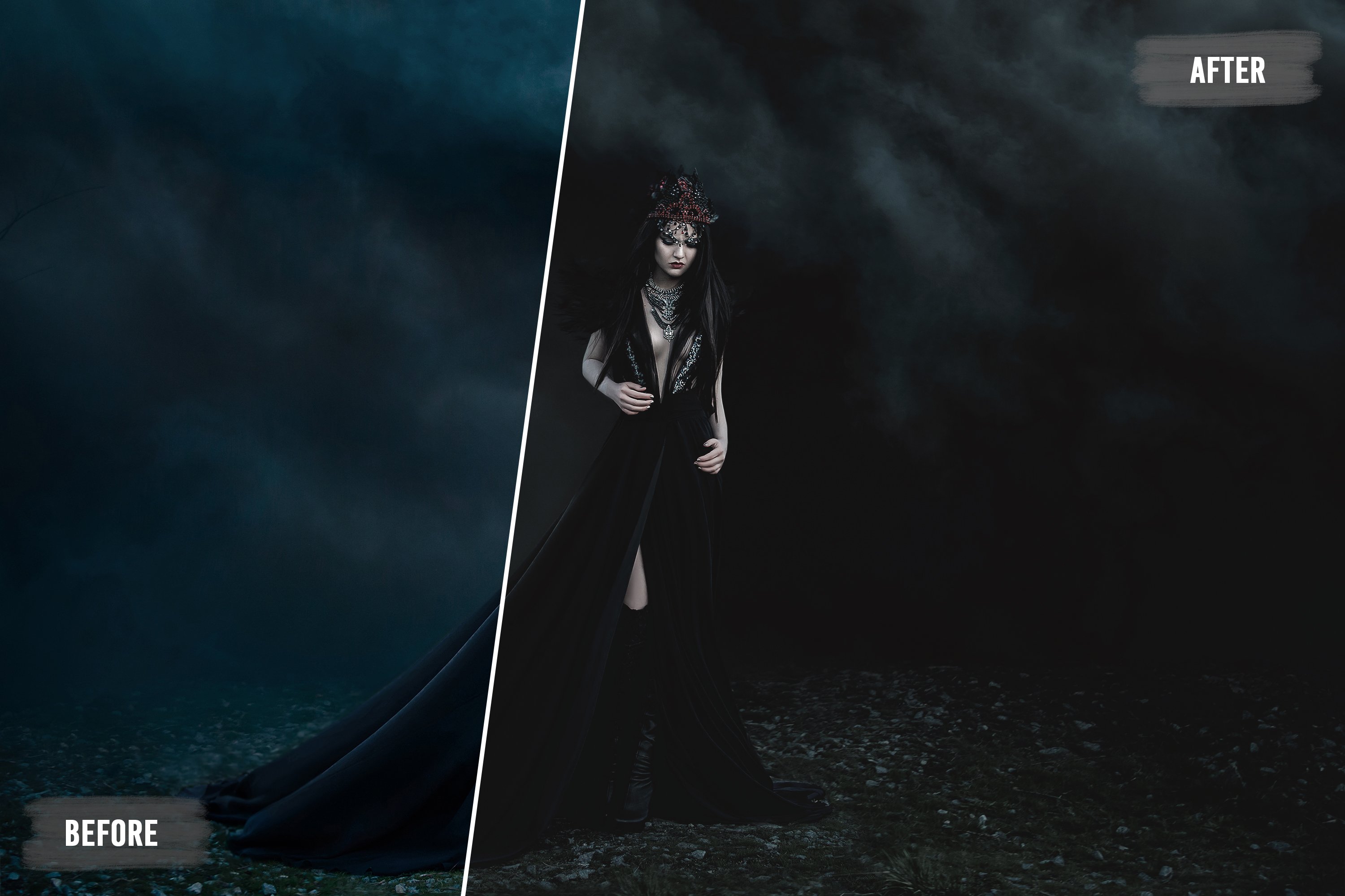 50 Dark Dream LUTs and Presets Packpreview image.