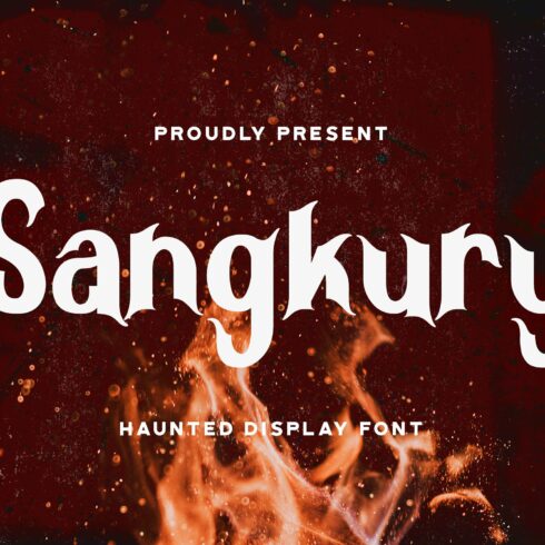 Sangkury - Haunted Display Font cover image.