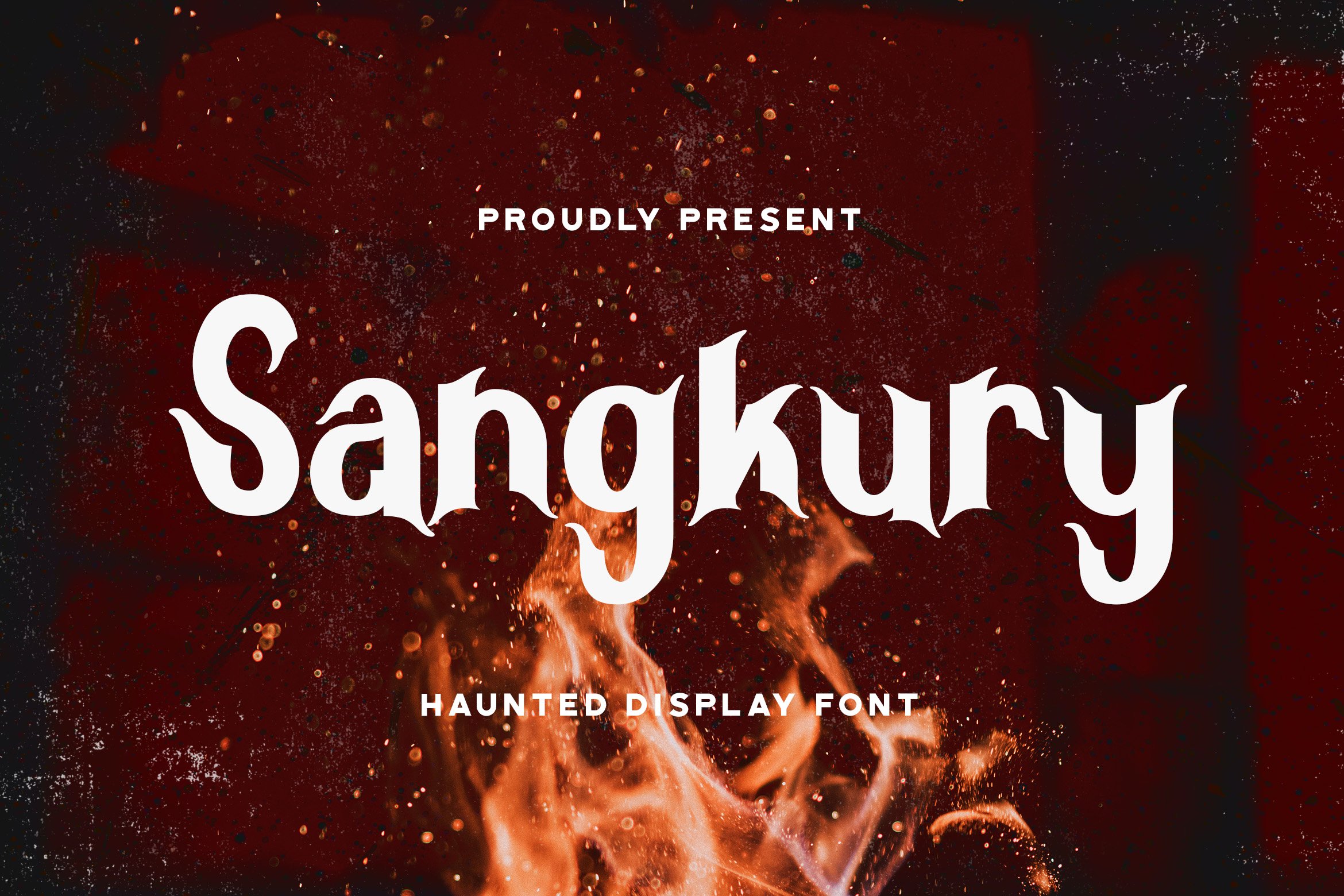 Sangkury - Haunted Display Font cover image.