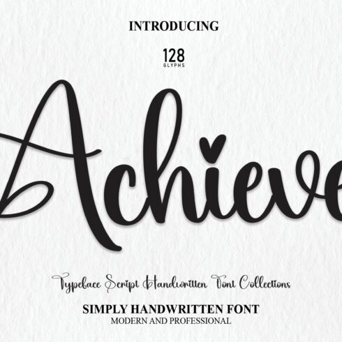 Achieve | Script Font cover image.