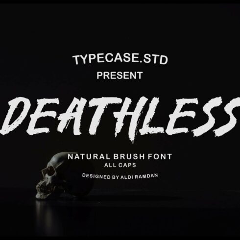Deathless Natural Brush Font cover image.