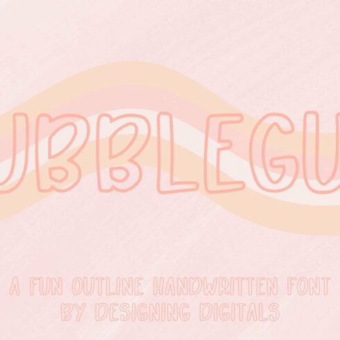 BubbleGum Handwritten Outline Font cover image.