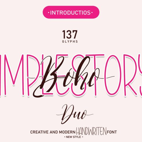 Boho Simplestory | Font Duo cover image.