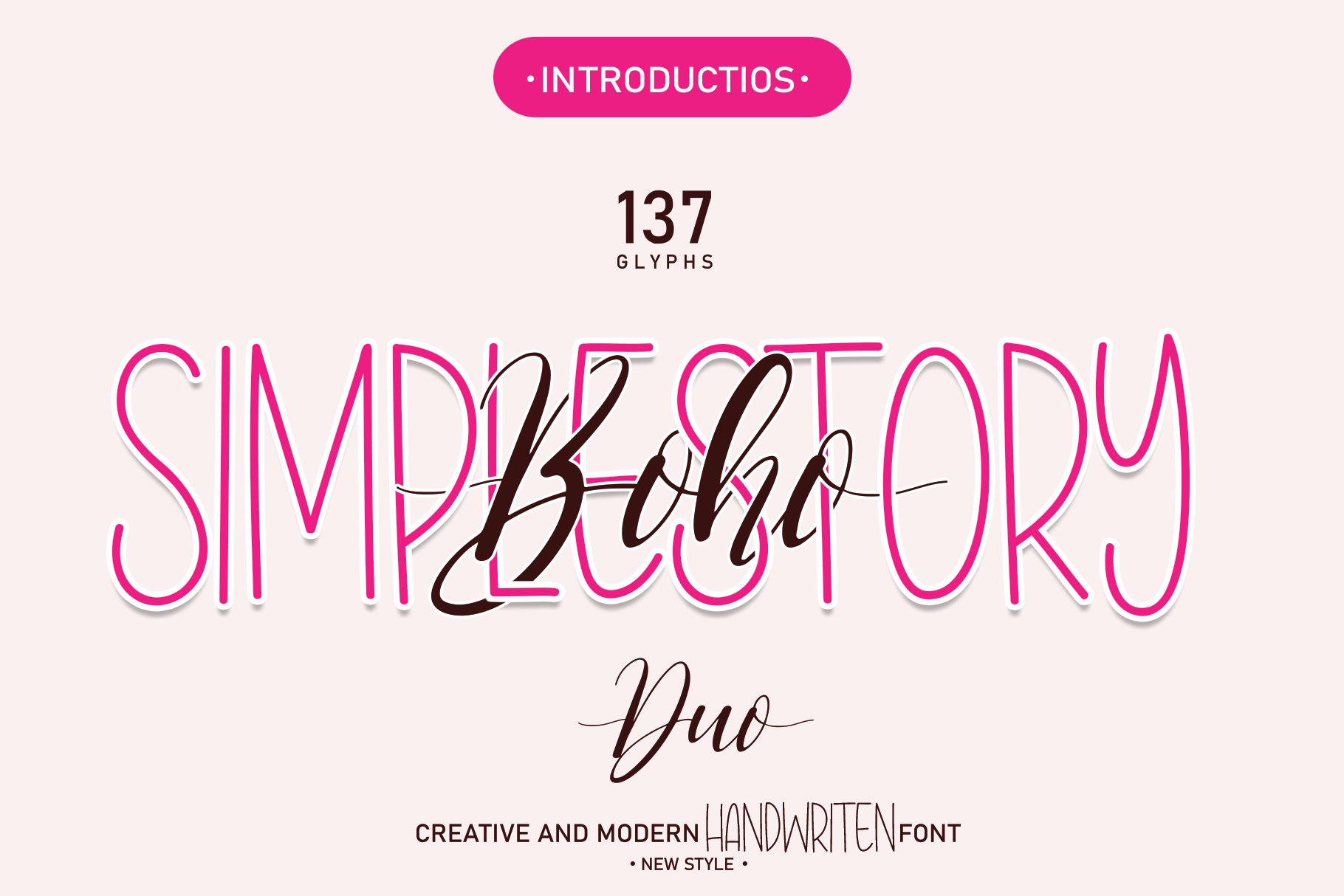 Boho Simplestory | Font Duo cover image.