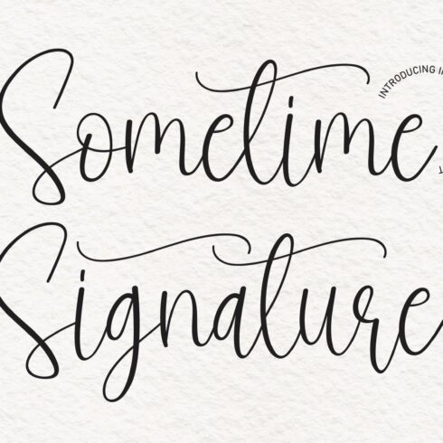 Sometime Signature | Script Font cover image.