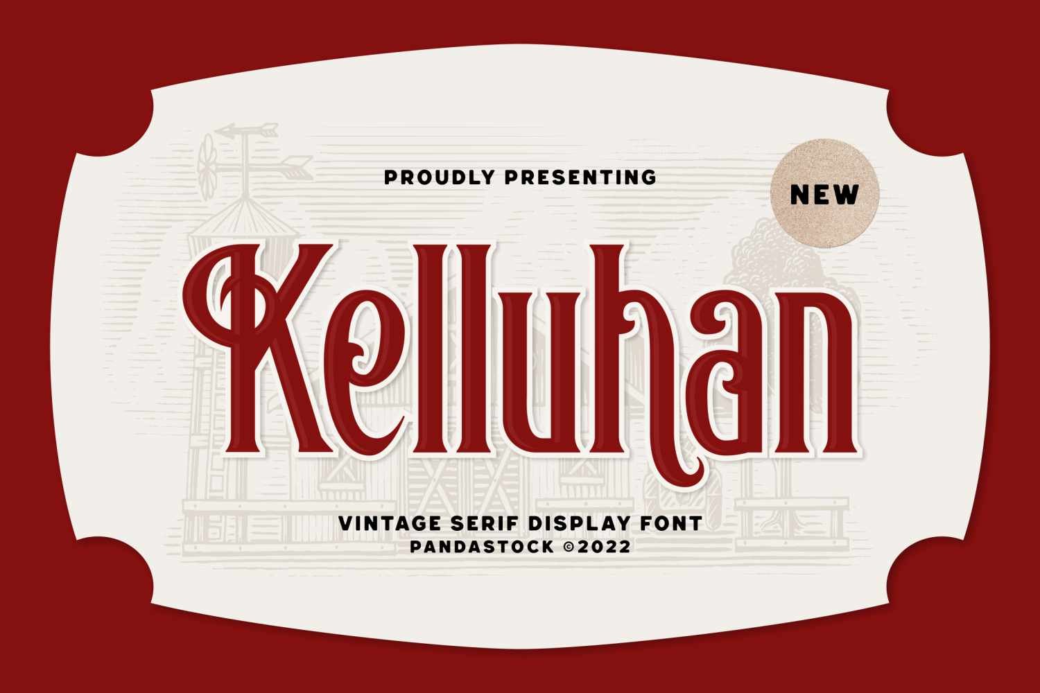 Kelluhan Vintage Typeface cover image.