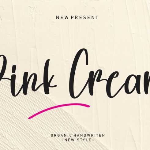 Pink Cream | Script font cover image.