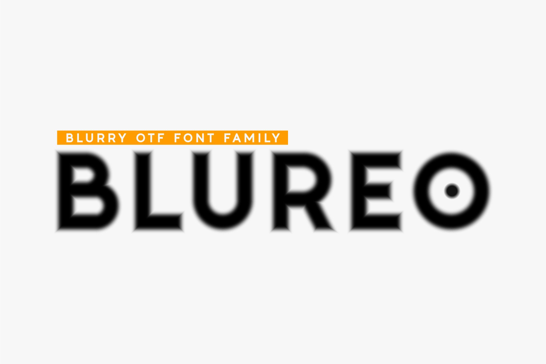 Blureo. OTF-SVG Blurred font family. cover image.