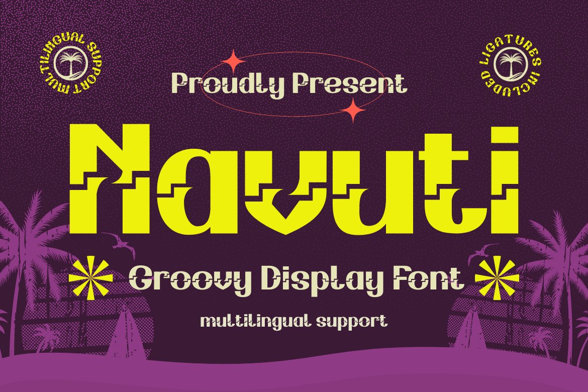 Navuti | Groovy Retro Font cover image.