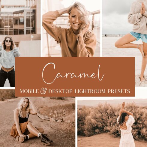 5 CARAMEL LIGHTROOM PRESETScover image.