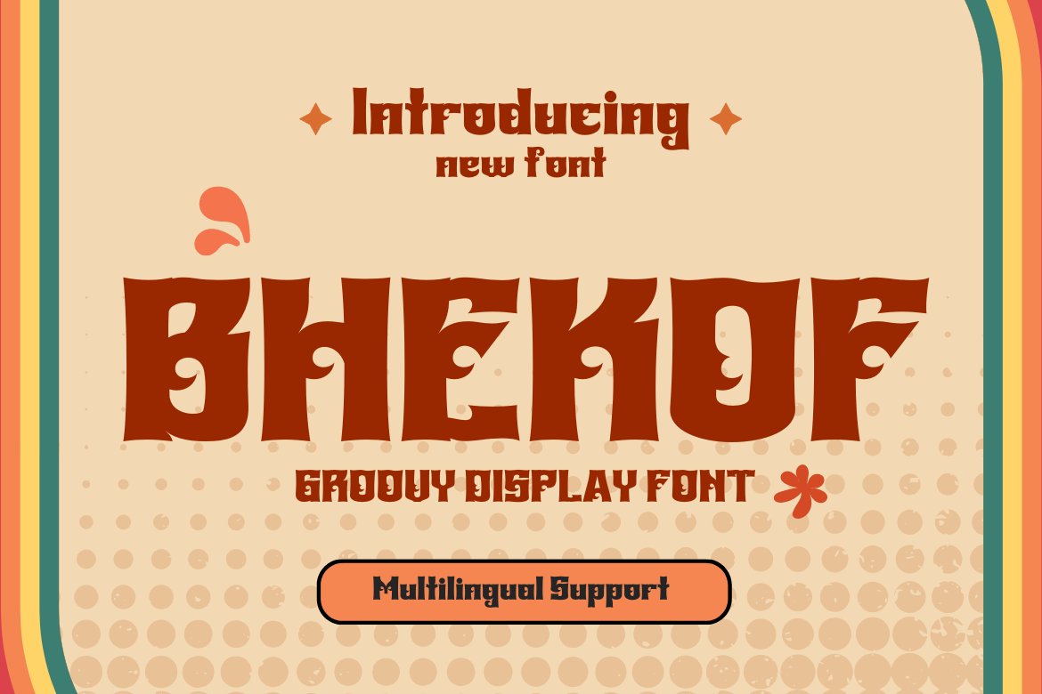 BHEKOF | Groovy Retro Font cover image.