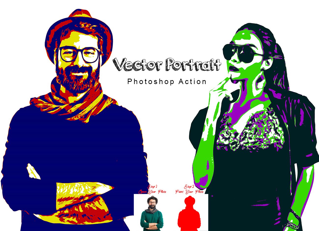 Vector Portrait Photoshop Actioncover image.