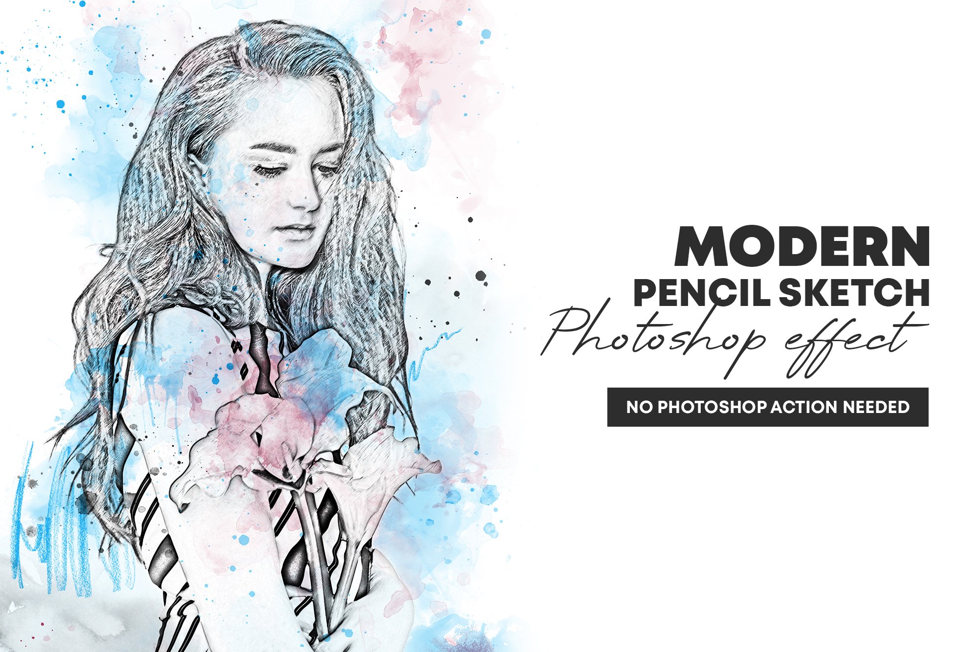 Free Pencil Sketch Photoshop Action Collection