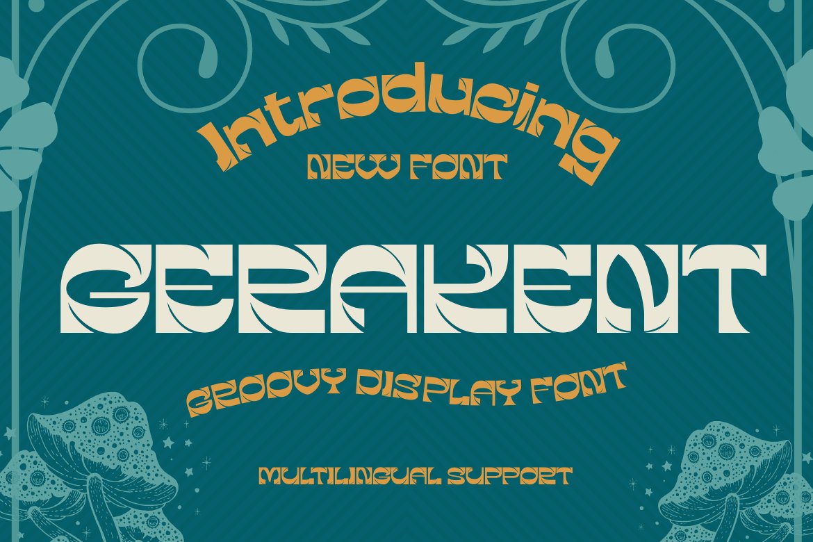 GERAKENT | Groovy Retro Font cover image.