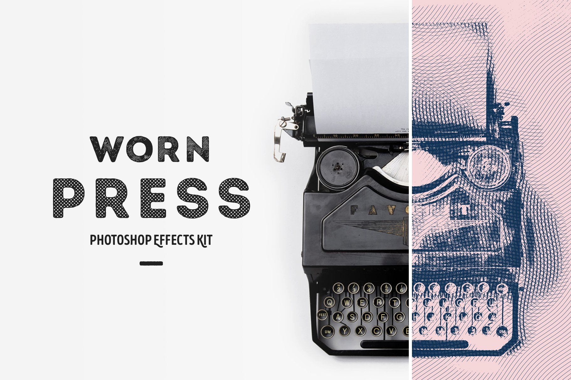 Worn Press Photoshop Effects Kitcover image.