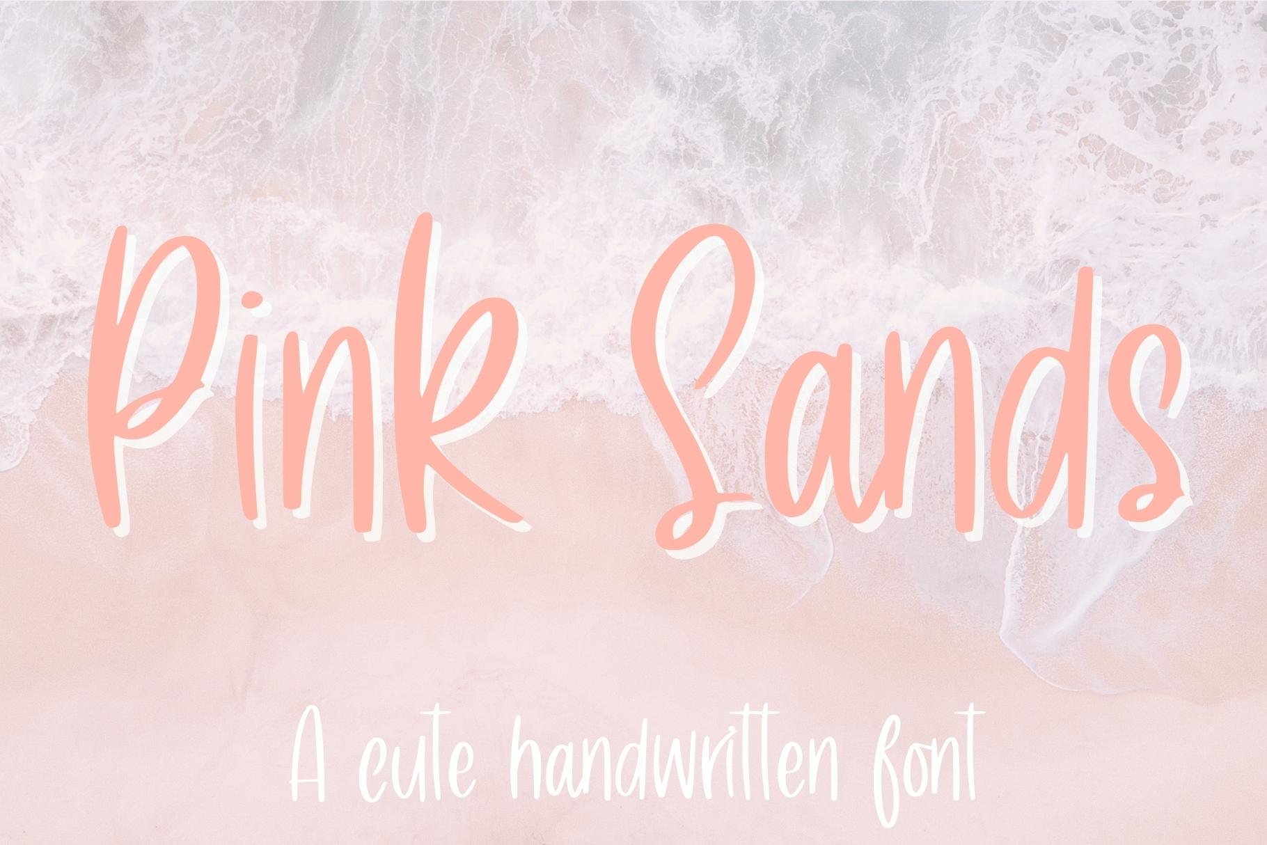 Pink Sands, A Cute Handwritten Font cover image.