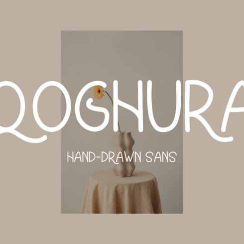 QOGHURA | handwritten sans serif cover image.