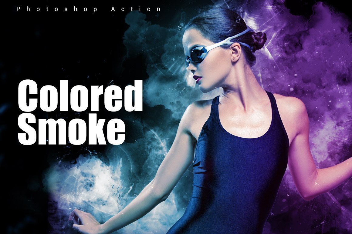 Colored Smoke Photoshop Actioncover image.