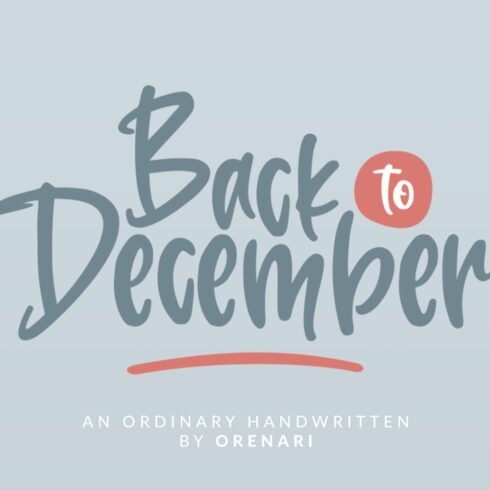 Back To December cover image.