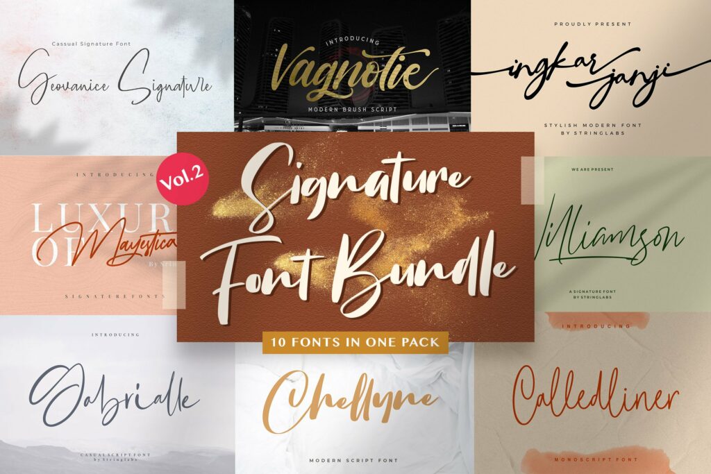 Signature Font Bundle Vol 2 – MasterBundles
