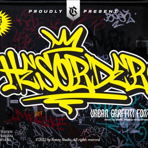 Hesorder - Urban Graffiti Font cover image.