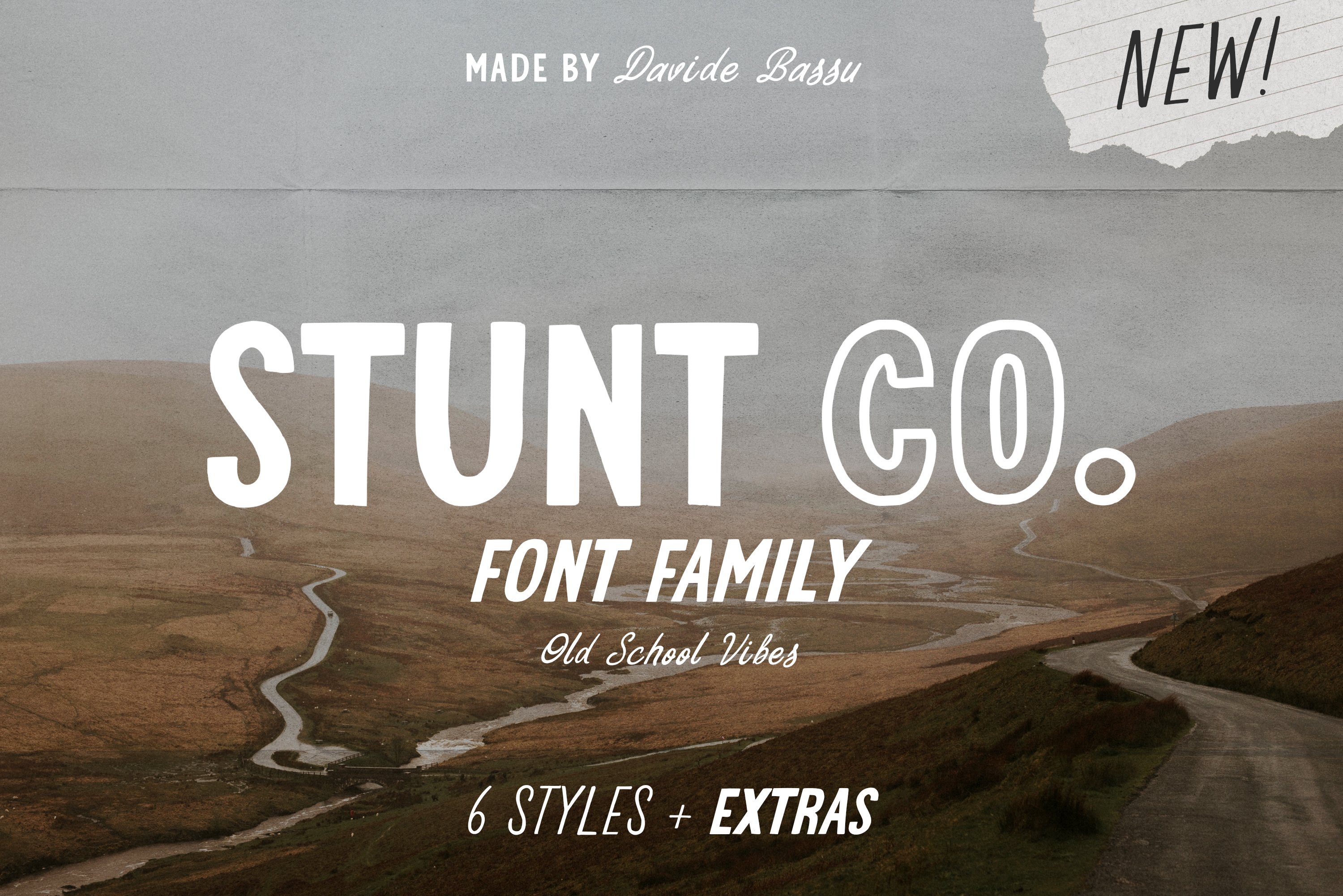 STUNT CO. Font Family + Extracover image.