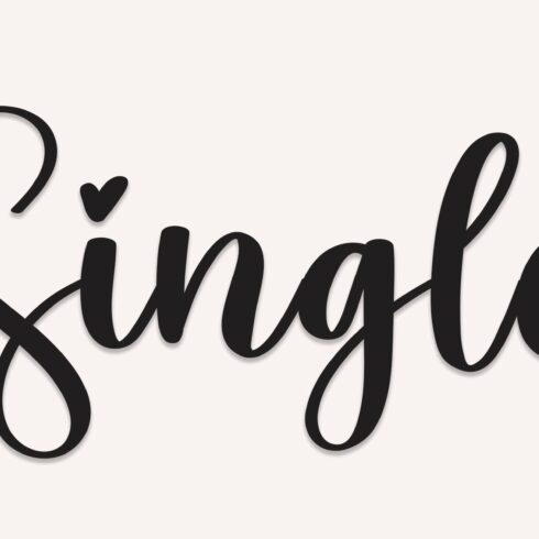 Single | Script Font cover image.