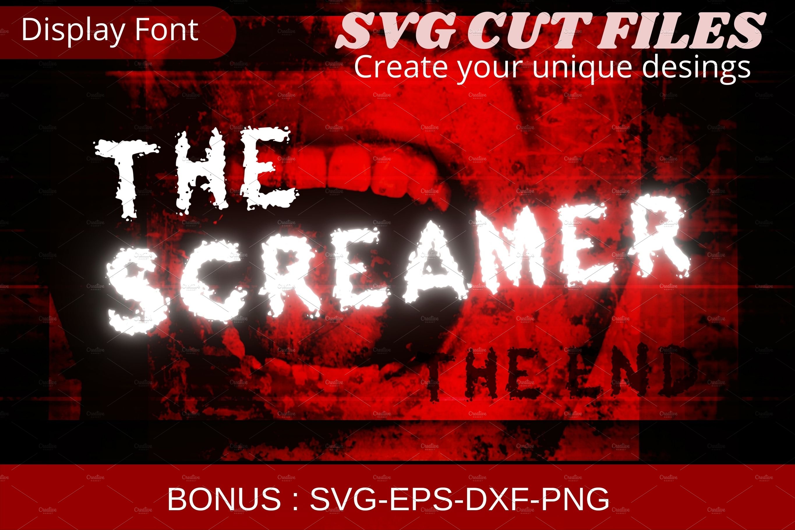The Screamer Font, SVG font cover image.