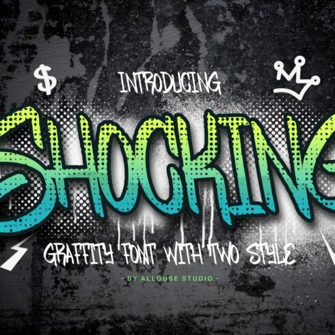 Shocking A Graffiti Font cover image.