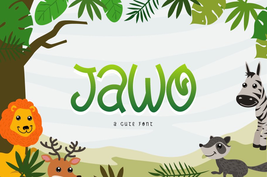 Jawo | display kids font cover image.