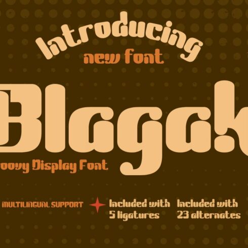 Blagak | Groovy Retro Font cover image.