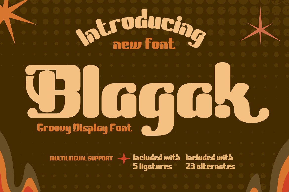 Blagak | Groovy Retro Font cover image.