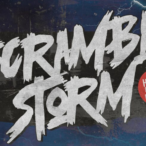 Scramble Storm - Horror brush Font cover image.