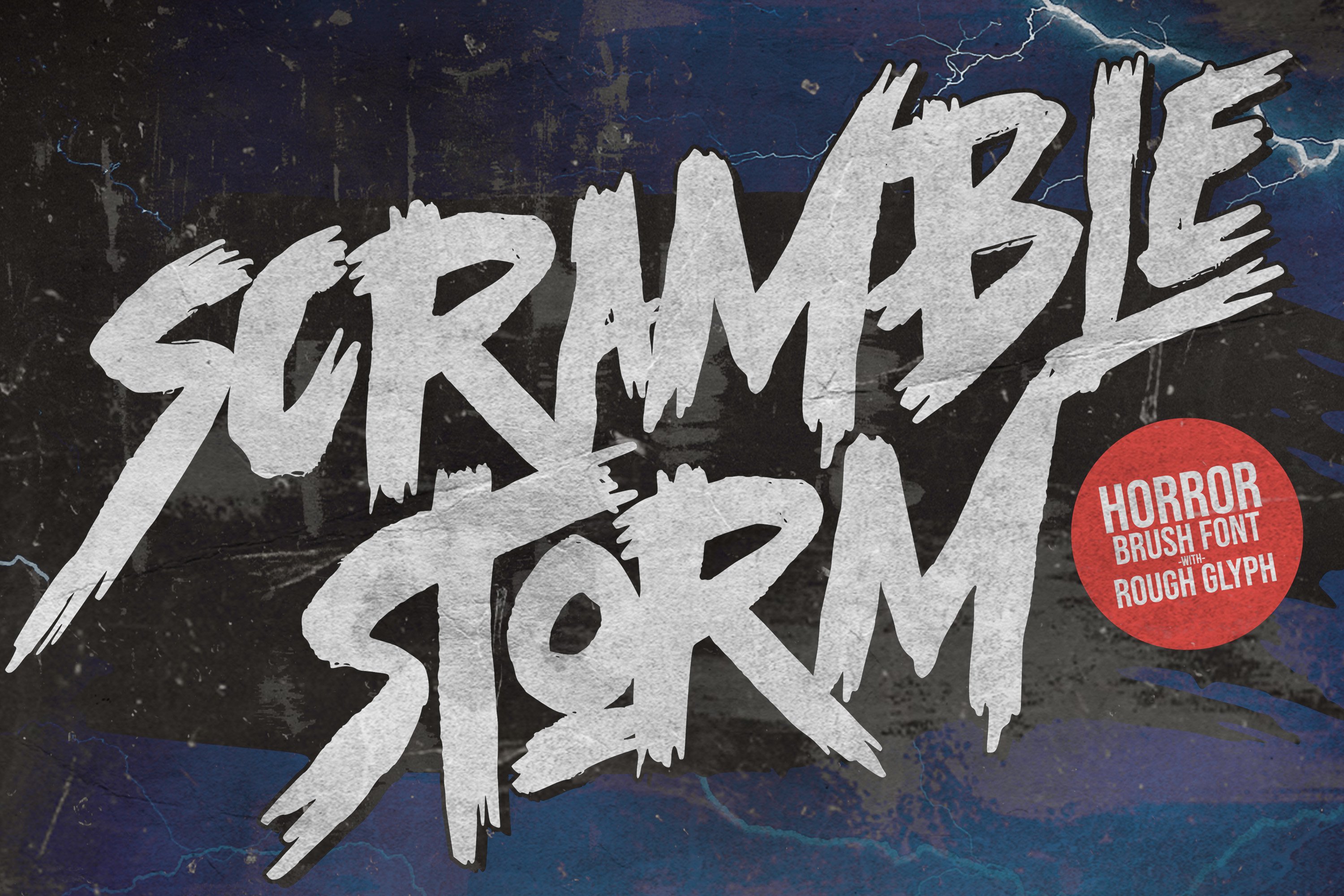 Scramble Storm - Horror brush Font cover image.