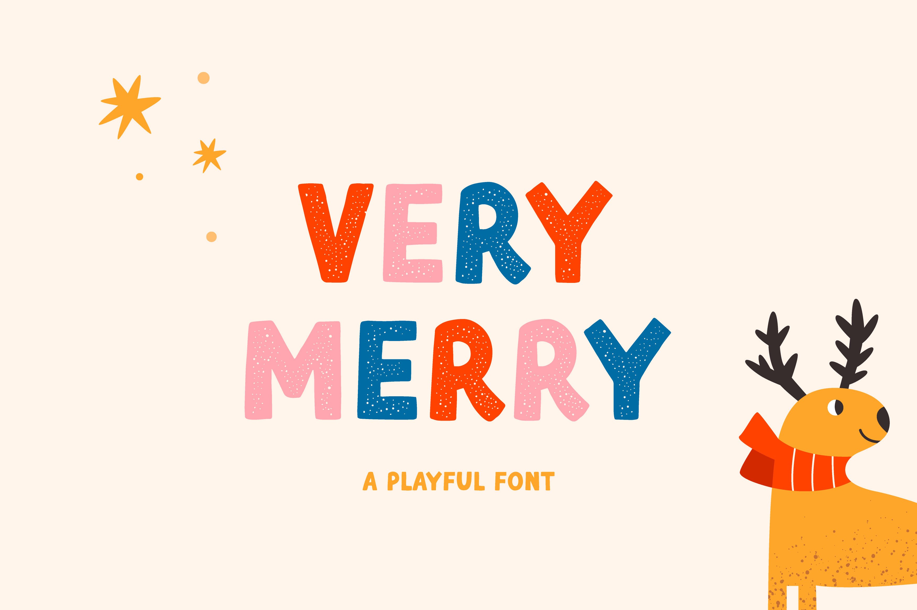 Very Merry | Playful font cover image.