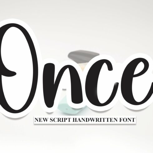 Once | Script Font cover image.