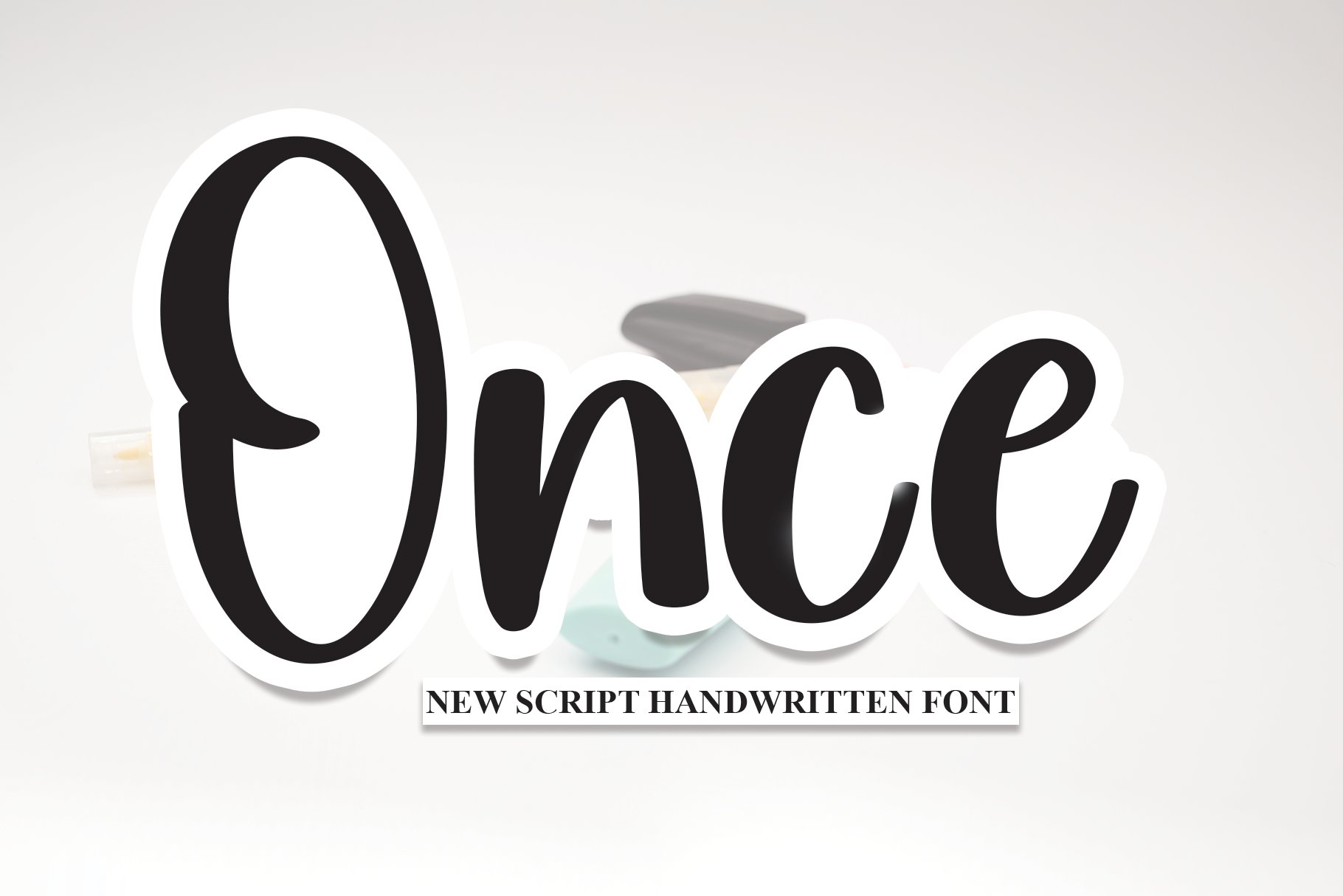 Once | Script Font cover image.