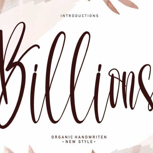 Billions | Script font cover image.