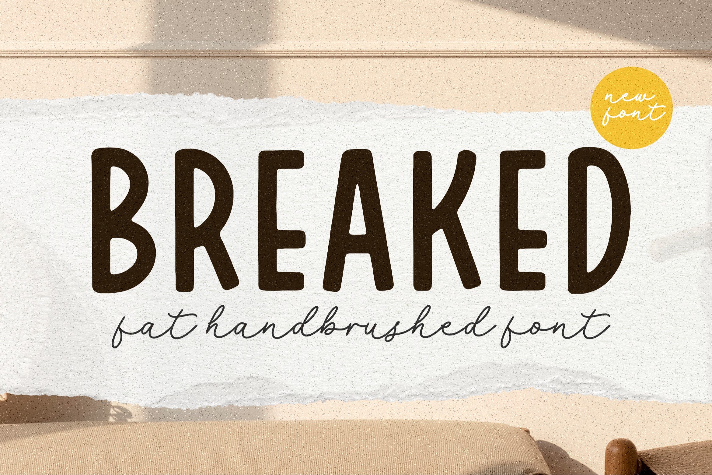 BREAKED - Handbrushed Font cover image.