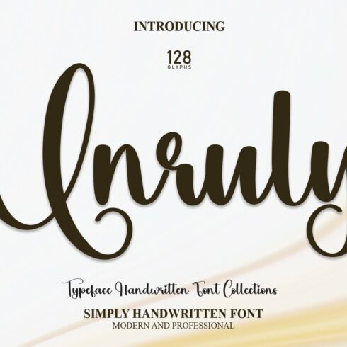Unruly | Script Font cover image.