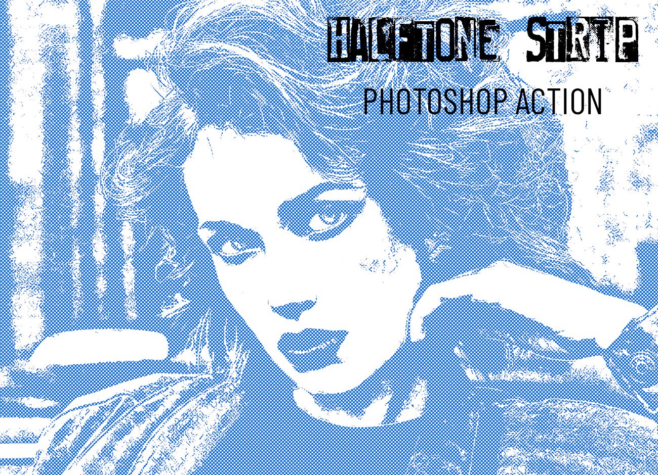 Halftone Strip Photoshop Actioncover image.