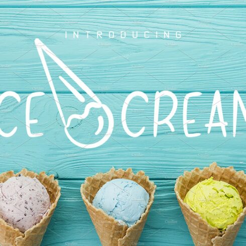 Ice Cream Font and Graphics Pack cover image.