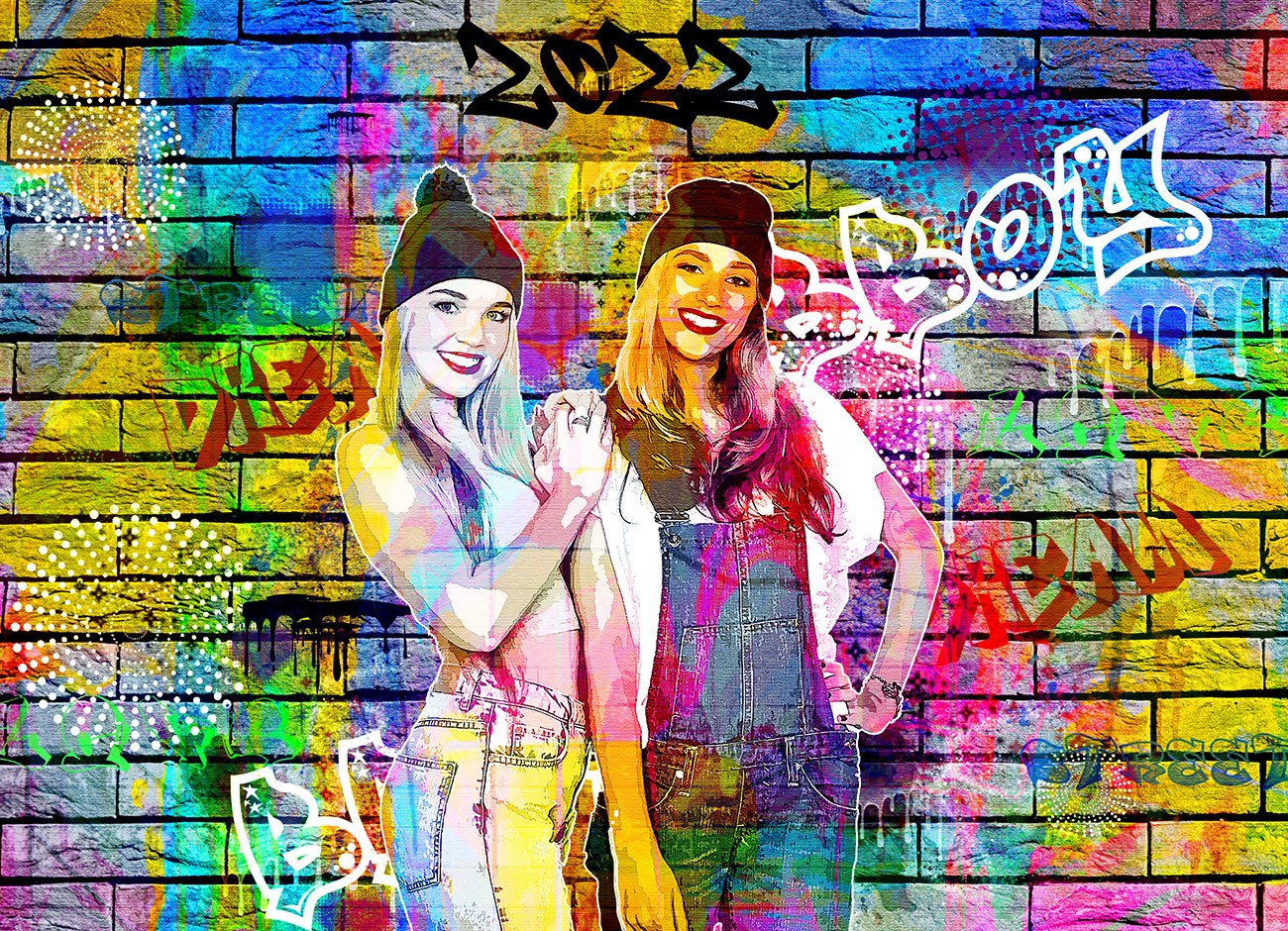 Graffiti Art Photoshop Actionpreview image.