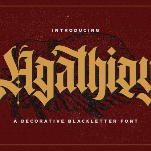 Agathiqy - Blackletter Font cover image.