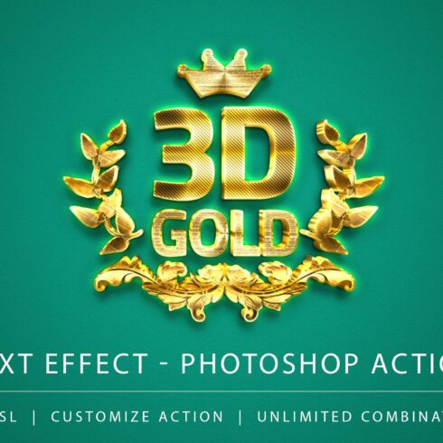 3D Gold Text Effectcover image.