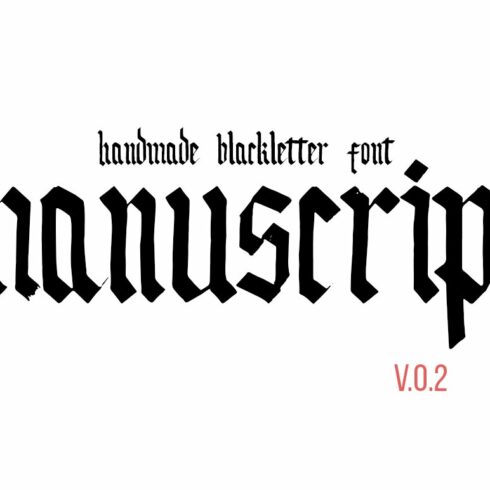 Handmade blackletter font cover image.