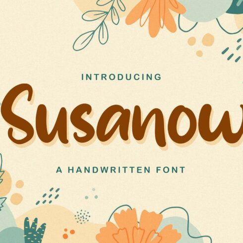 Susanow - Handwritten Font cover image.